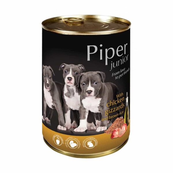 Piper Junior Εντόσθια Κοτόπουλου & Καστανό Ρύζι (400gr)