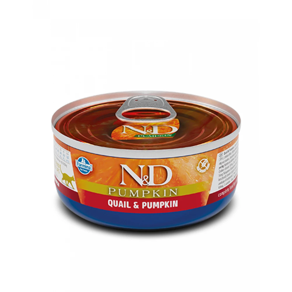nd-quail-1000x1000h N&D Cat Quail & Pumpkin Wet Food 70gr - Image 1