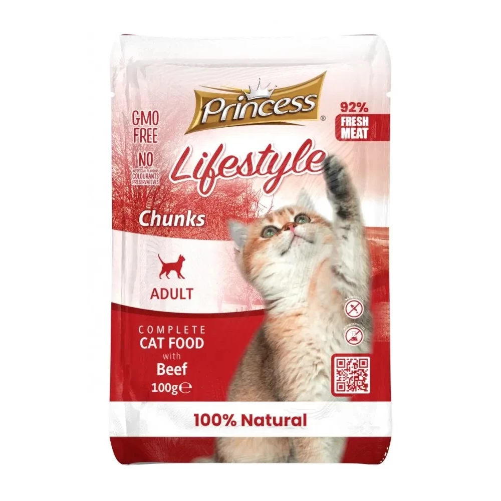 PNLS02 Princess Lifestyle Κομματάκια σε σάλτσα με Βοδινό 100gr - Image 1