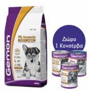 Gemon Puppy All Breeds Chicken & Rice 3kg + Δώρο 1 Κονσέρβα Gemon