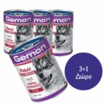 3+1 Δώρο Gemon Dog Pate Adult Beef tripe 400g