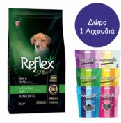 Reflex Plus Mini/Small Junior Chicken 3kg + Δώρο 1 Λιχουδιά Moments