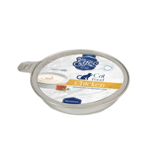 Egeo Υγρή Τροφή Γάτας Adult Κοτόπουλο Mousse 50gr