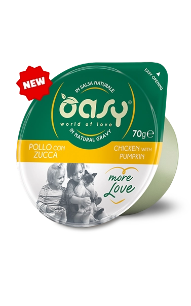 Oasy More Love Cat Green Cup σε σάλτσα με κοτόπουλο και κολοκύθα 70 gr