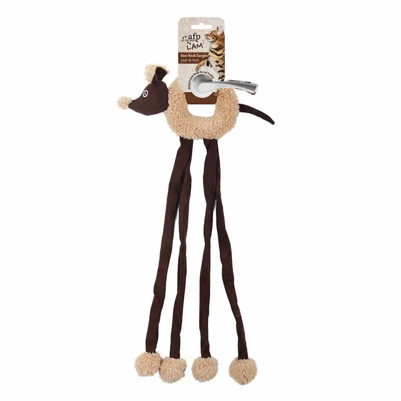 2120 AFP Παιχνίδι Γάτας Lambswool Cuddle Door Knob Dangler με Catnip 56x7x5cm - Image 1