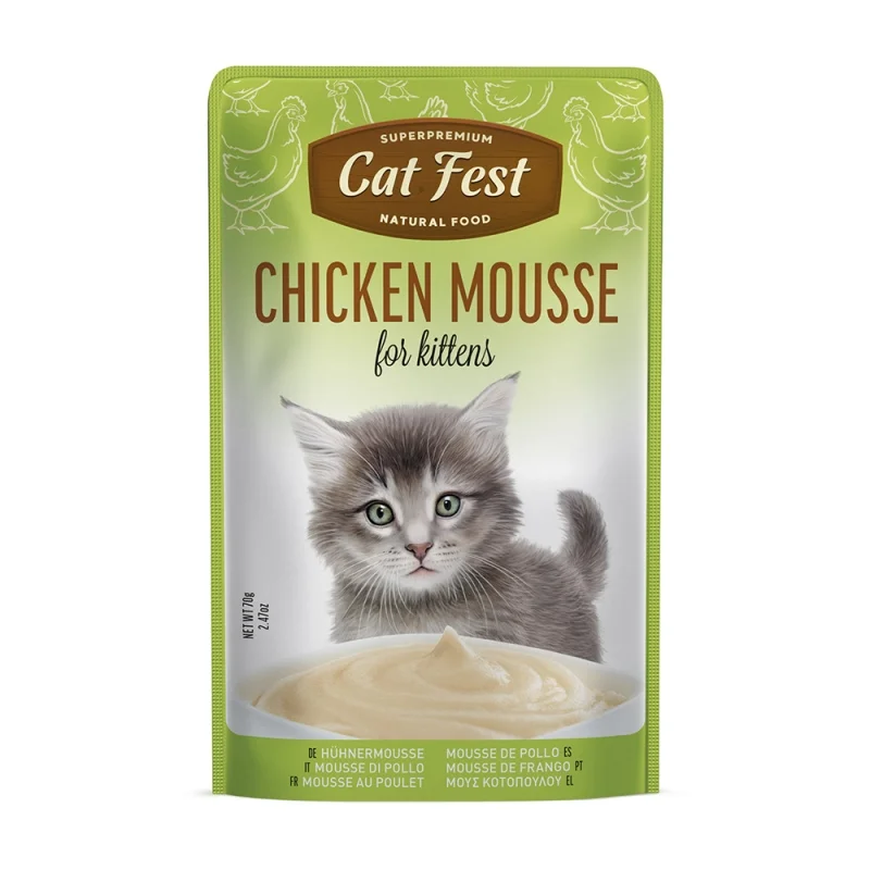 83DF101 Cat Fest Kitten Mousse Κοτόπουλο 70gr - Image 1