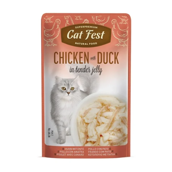 Cat Fest Κοτόπουλο με Πάπια σε ζελέ 70gr